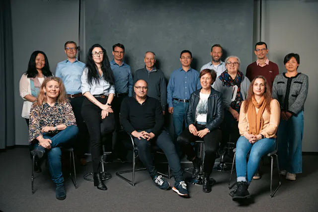 Technical Research & Development Core Team (from left to right): Jinny Kim, Dominique Ristorcelli, Dominik Altevogt, Letizia Ubiglia, Philipp Lustenberger, Patrice Wurtz, Giorgio Rovelli, Zichen Jia, Isabelle Calderara, Hans de Waard, Elisabeth Moyroud, Sandra Bastos (front), Yannick Gallin, Fangli Zhang. Missing: Sylvia Lehner, Alejandra Martin-Alos (US).