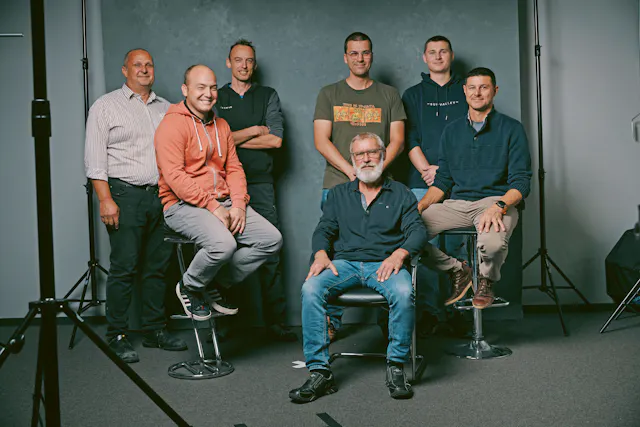 The Fermentation team (from left to right): Eric Weber, Pierre Pannini, Regis Kessler, Mathieu Vonach, Hugo Regenass, Guillaume Vetter, Lionel Brogly.