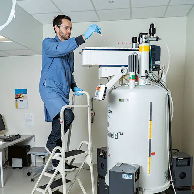 Die Synthese einer Verbindung ist nur ein erster Schritt. Neu entstandene Verbindungen müssen mit einer breiten Palette leistungsfähiger Instrumente wie der NMR-Bildgebung untersucht werden.