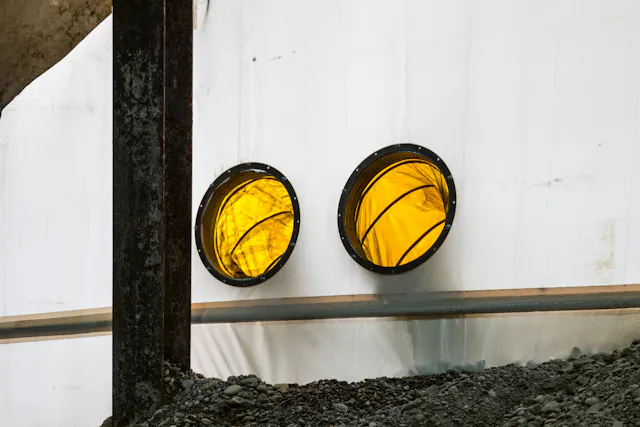 Preparation of a hall for the protected material excavated from the contaminated soil.