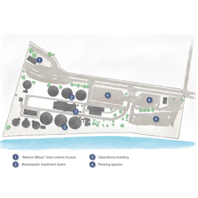 Layout of the STEIH industrial wastewater treatment plant.