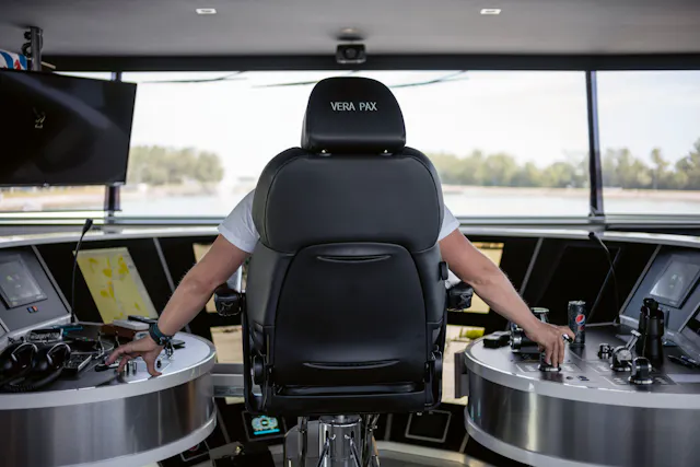 Fabian de Wachter, captain of the transport vessel “Vera Pax”...