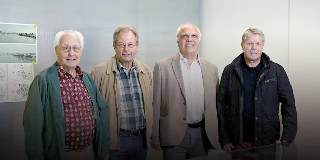 Fritz Kaehr, Peter Schad, Walter Mebert and Manfred Stahel