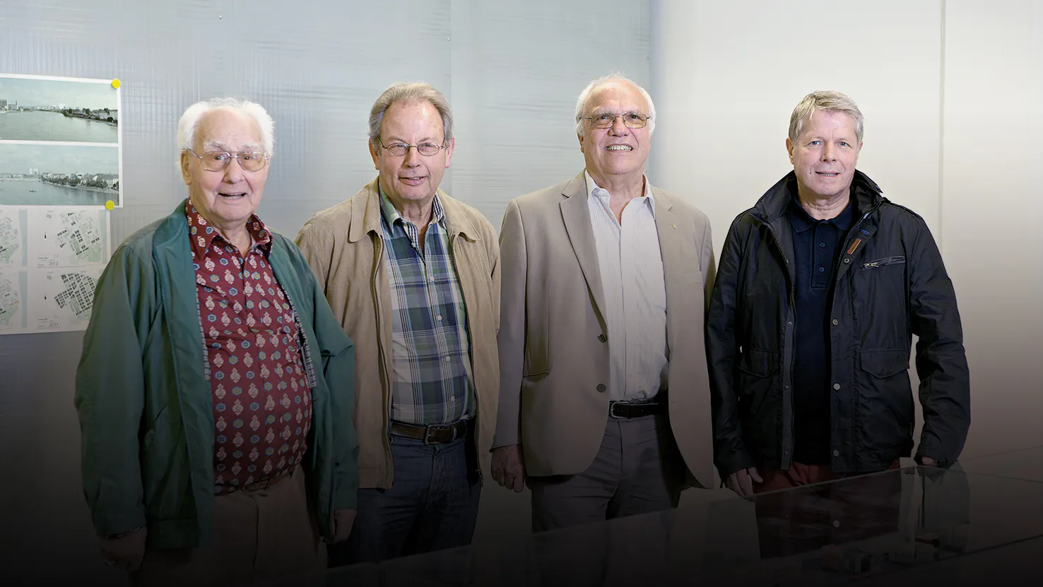 Fritz Kaehr, Peter Schad, Walter Mebert and Manfred Stahel