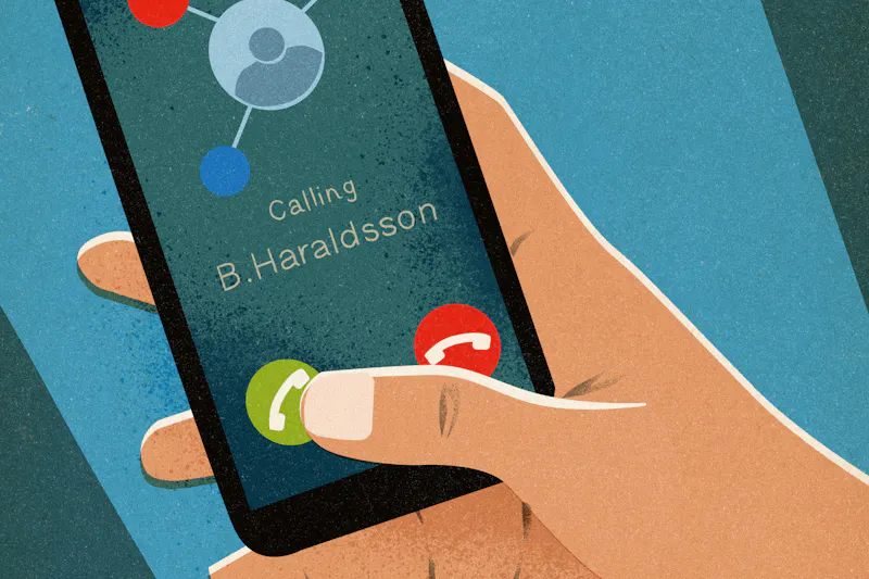Illustration: Phone shows someone calling.