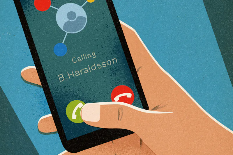 Illustration: Phone shows someone calling.
