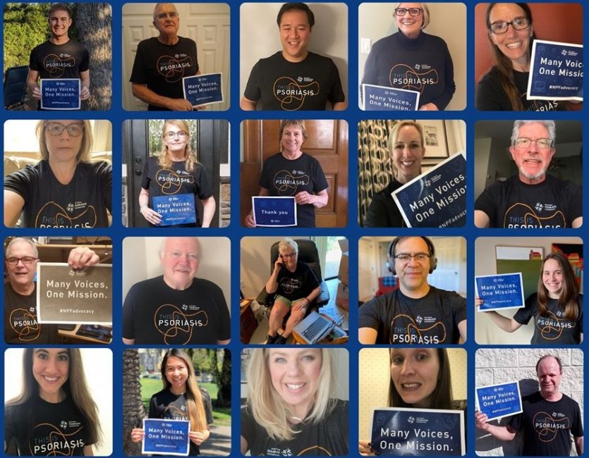 A collage of NPF volunteers and employees. 