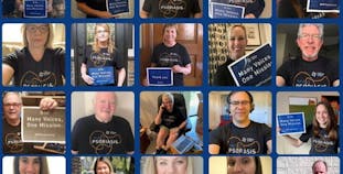 A collage of NPF volunteers and employees.