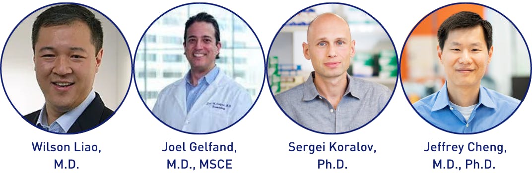 Headshots of Wilson Liao, Joel Gelfand, Sergei Koralov, and Jeffrey Cheng.