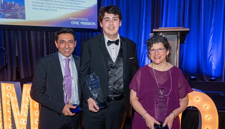 Nehal Mehta, Abby Van Voorhees, Sam Lichten at the 2023 Commit to Cure Gala: Many Voices, One Mission