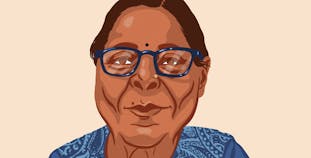 An illustration of Anjana Mudgal.