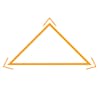 Icon of triangles representing systemic inflammation.