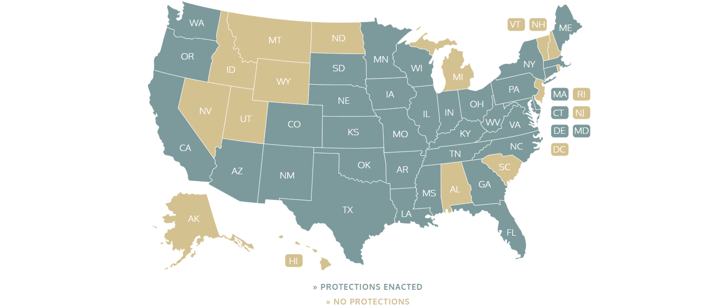 Step therapy protections by state from steptherapy.com