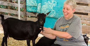 Goat yoga with Julie