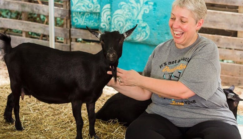 Goat yoga with Julie