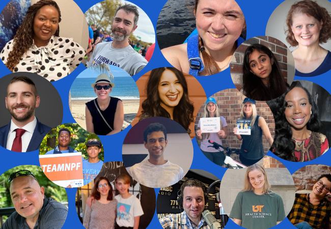 A collage of photos of NPF volunteers.