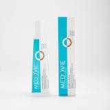A bottle next to a box of Medovie 3HX All-Natural Plant-Rich Derma Cream For Psoriasis-Prone Skin (70g).