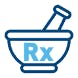 Icon illustration of a prescription.