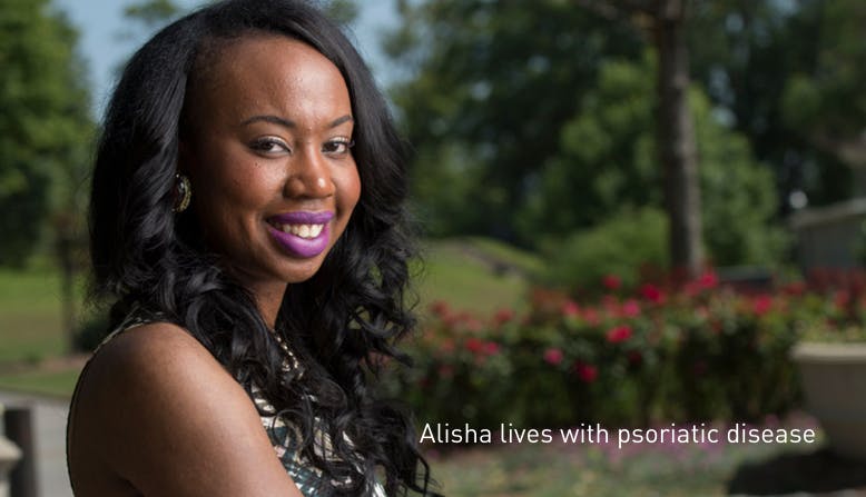 Alisha lives with psoriatic disease.