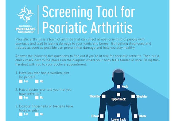 Psoriatic Arthritis Screening Tool For Providers National Psoriasis Foundation