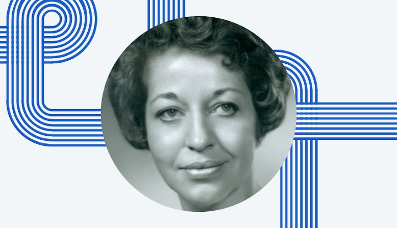 A  black and white photo of NPF founder Beverly Foster.