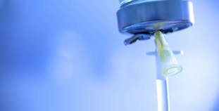 An intravenous drug closeup.