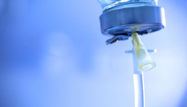 An intravenous drug closeup.