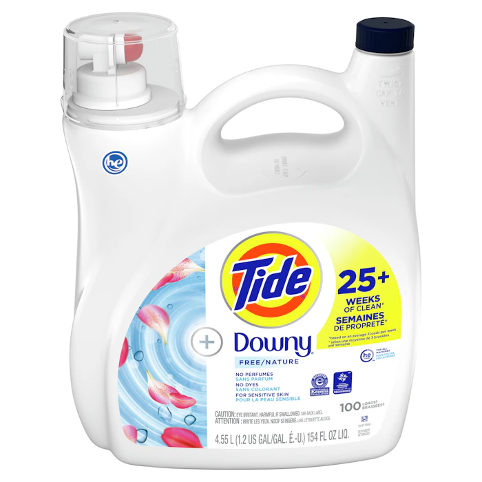 Tide + Downy Free & Gentle Liquid Laundry Detergent