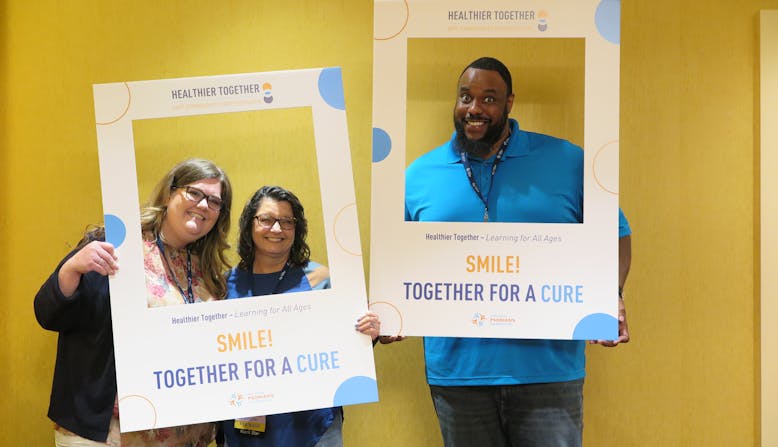 Healthier Together: Learning for All Ages conference. Jenn Pellegrin, Tami Seretti, Jonathan Scott.