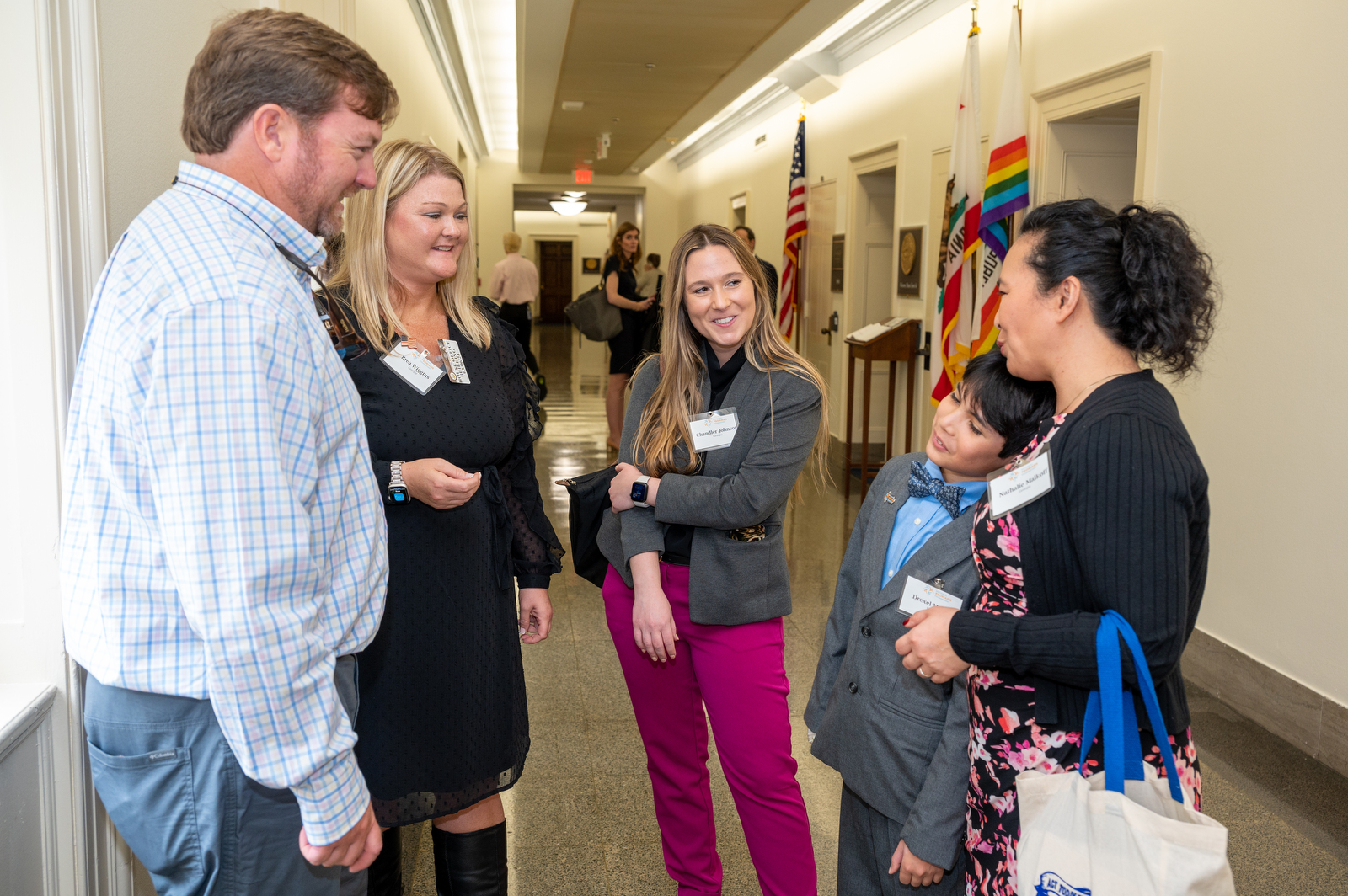 Drexel and his mom and other advocates at Capitol Hill Day 2024.