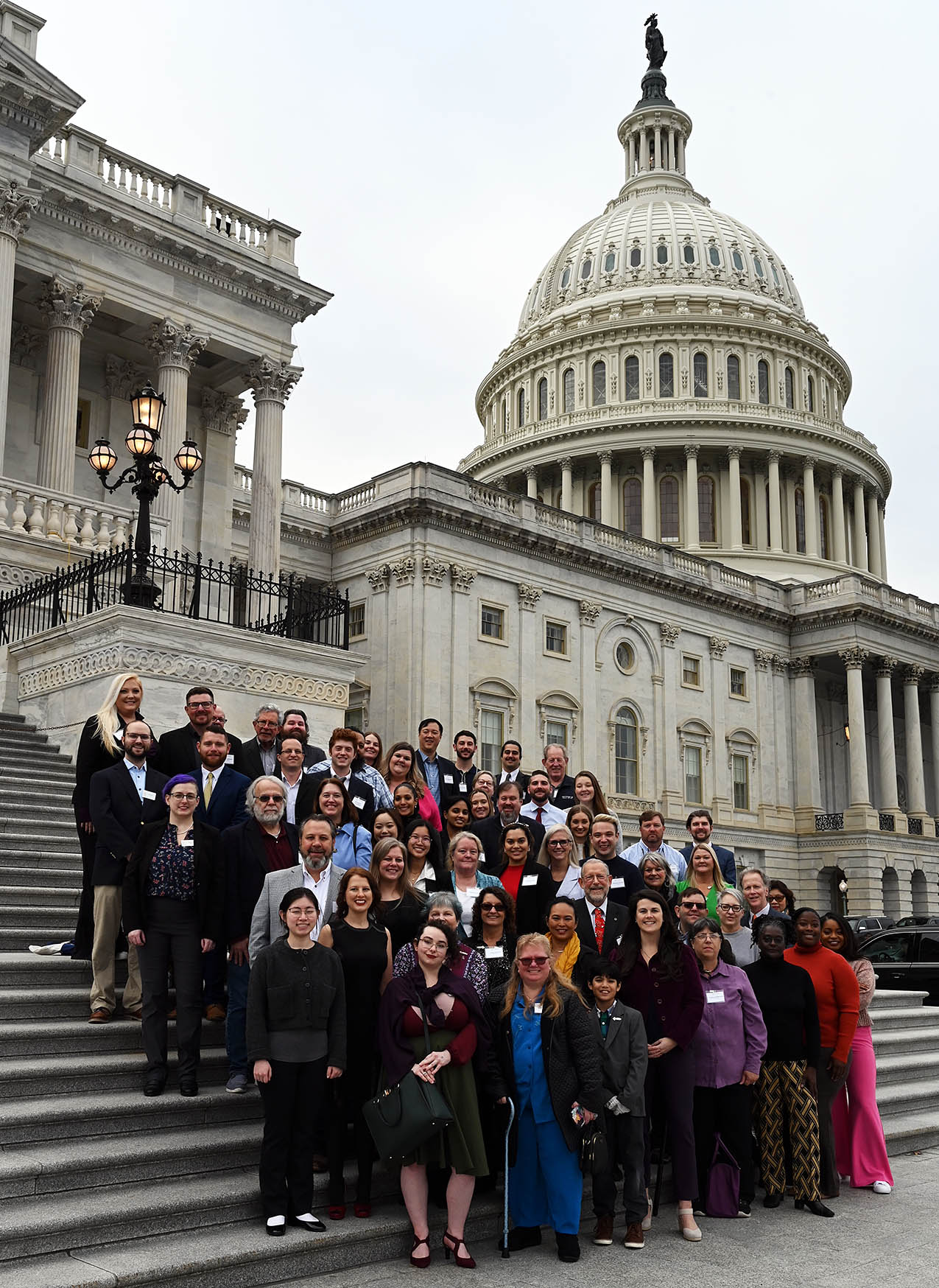 2024 Capitol Hill Day - NPF Advocates on the steps of the capitol.