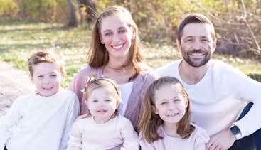 The Sayles family poses for a photo