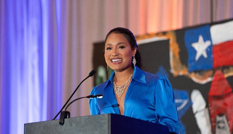 Tiara Pennington speaks at the 2024 Commit to Cure Gala.
