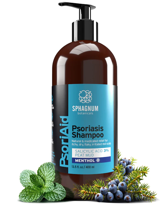 Sphagnum Botanicals Natural and Medicated Psoriasis Shampoo with Peat Mud and Salicylic Acid 3%