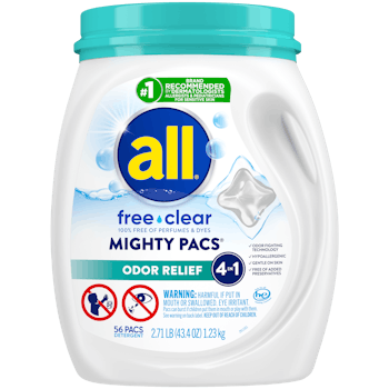 all® free clear Mighty Pacs® Odor Relief