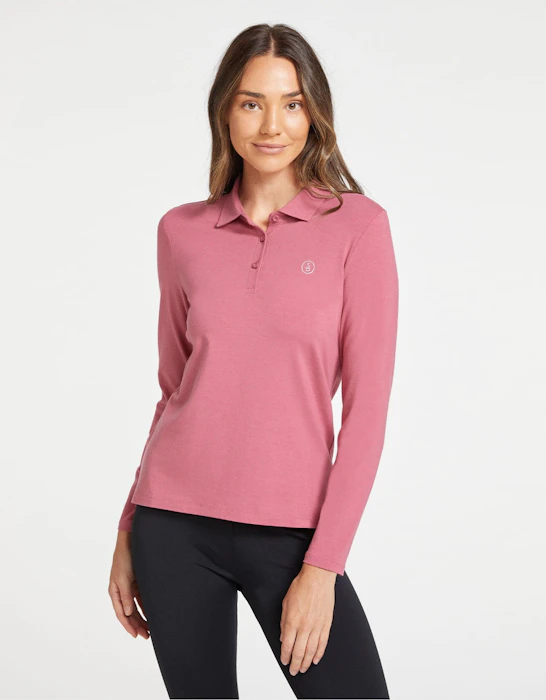 Solbari Long Sleeve Polo Shirt UPF 50+