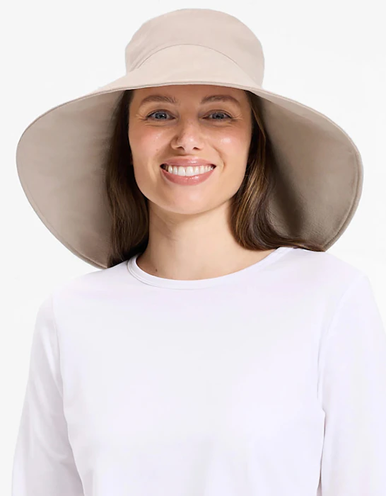 Solbari Ultra Wide Cotton Linen Hat UPF 50+