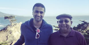 Jay Adya and his father, Arun.