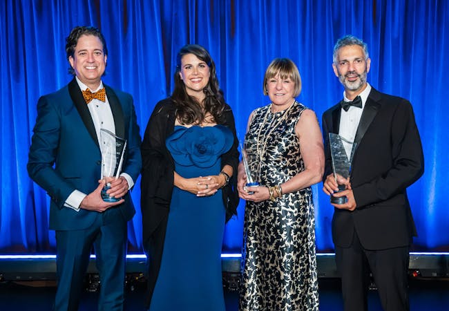 2025 Gala: Leah Howard and Honorees Joel Gelfad, Carol Ostrow, and Jose Scher