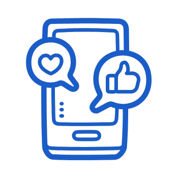 Social media concept: mobile phone, like, heart