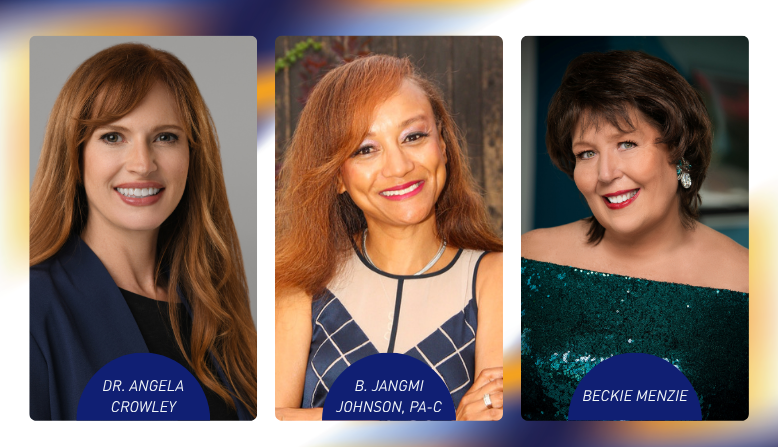 Honoring Dr. Angela Crowley, B. JangMi Johnson, PA-C, and Beckie Menzie.