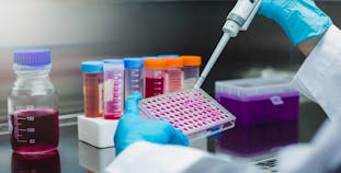A scientific assay conducted in a research lab.