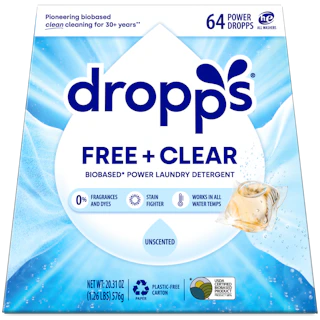 Dropps Free & Clear Biobased Power Laundry Detergent Pods