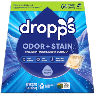 Dropps Odor & Stain Biobased Power Laundry Detergent Lavender Meadow