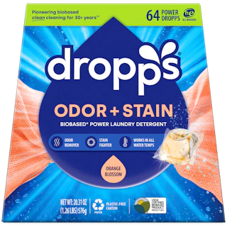 Dropps Odor & Stain Biobased Power Laundry Detergent Orange Blossom