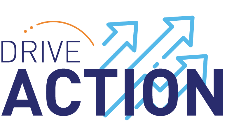 Drive Action graphic with arrows pointing upwards.