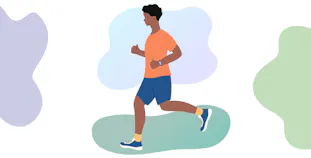 Graphic of a man running.