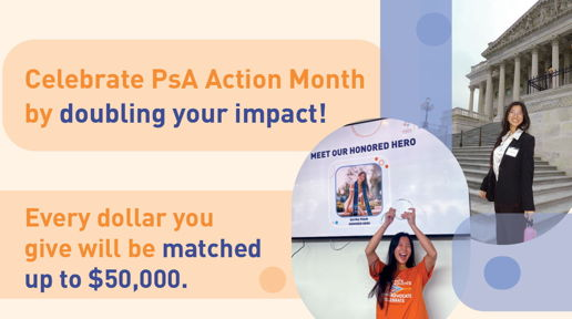 Celebrate PsA Action Month by doubling your impact! Every dollar you give will be matched up to $50,000.