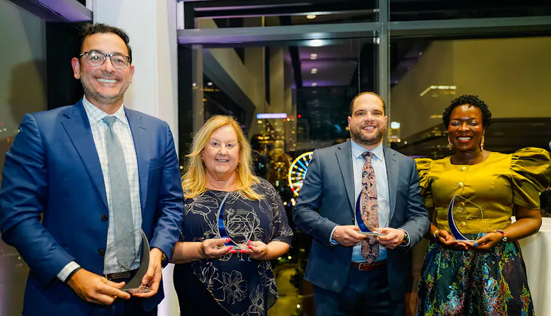 Honoring T.J. Chao, PA-C, Dr. Julio A. Gonzalez-Paoli, Dr. Patricia Oyetakin, and Wendy Simmons, PA-C.