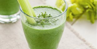 A glass of celery juice.